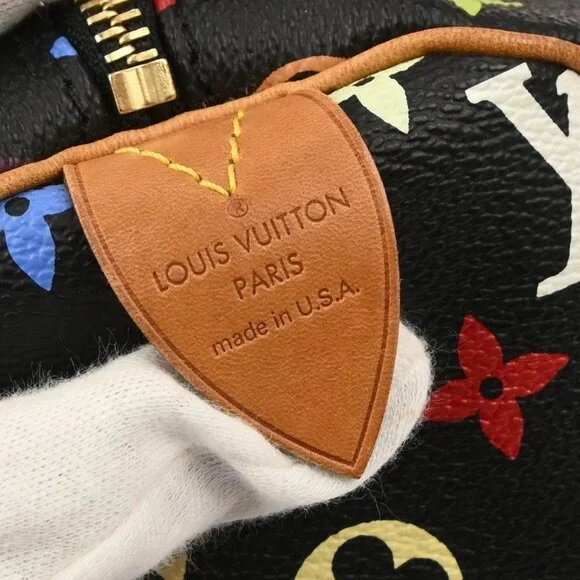 Louis Vuitton Black Monogram Multicolor Speedy 30 Handbag M92642 SD1004 135452 - Picture 7 of 10